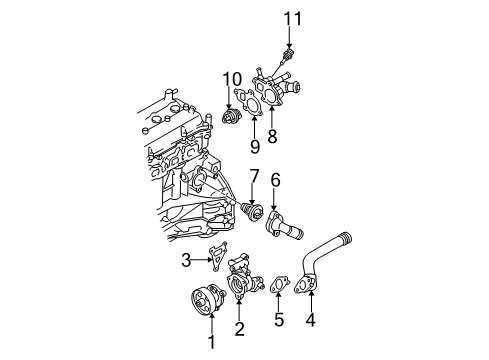 2005 Nissan Altima Senders Pump Assy-Water Diagram for 21010-8J010