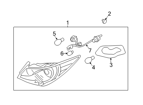 2011 Hyundai Sonata Bulbs Lamp Assembly-Rear Combination Outside, RH Diagram for 92402-3Q000