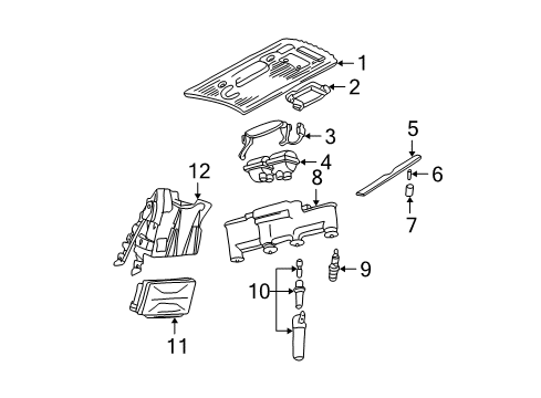 2000 Oldsmobile Alero Ignition System Spark Plug Boot & Retainers Diagram for 19180790