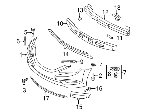 2013 Hyundai Sonata Front Bumper Front Bumper Cover Diagram for 86511-3Q000