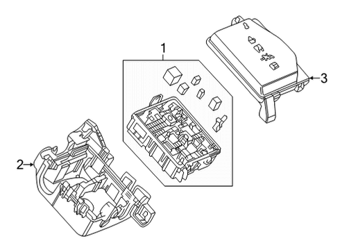 2022 Chevrolet Bolt EUV Electrical Components Relay Box Diagram for 42777630