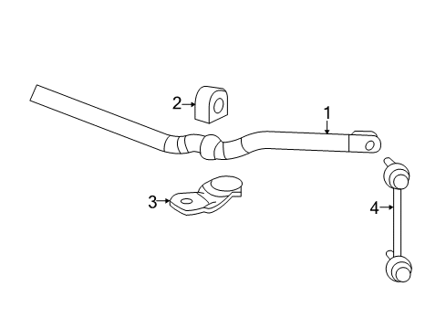 2012 Cadillac CTS Stabilizer Bar & Components - Front Stabilizer Bar Bushing Diagram for 22753227