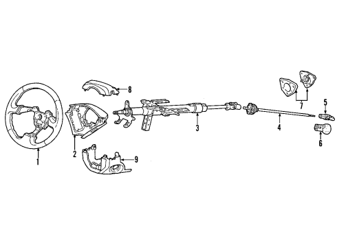 2006 Honda S2000 Steering Column & Wheel, Steering Gear & Linkage Column Assembly, Steering Diagram for 53200-S2A-A51