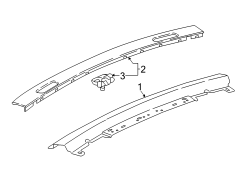 2018 Buick Cascada Windshield Header & Components Striker Cover Diagram for 13370574