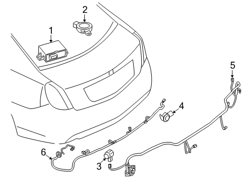 2013 Lincoln MKS Electrical Components Speaker Diagram for 3F2Z-15K864-BA