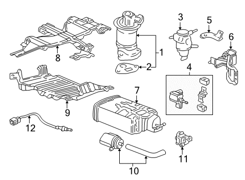 2001 Honda Odyssey Powertrain Control Sensor, Oxygen Diagram for 36531-P8C-A21