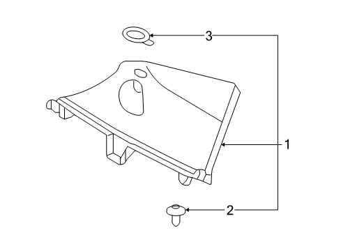 2007 Kia Rio5 Interior Trim - Quarter Panels Cover-Srs Logo, RH Diagram for 858421G000LX