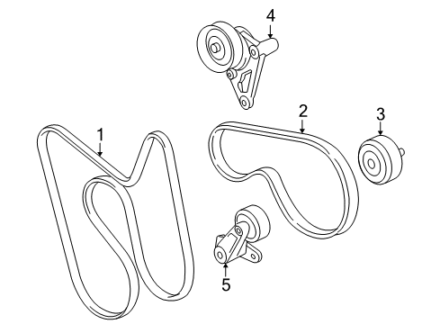 2008 Saab 9-7x Belts & Pulleys AC Belt Diagram for 12576446