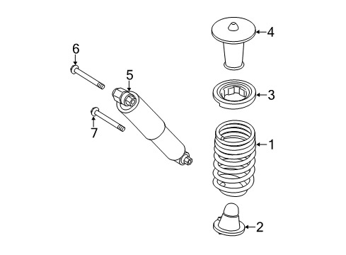 2015 Ford Transit Connect Rear Suspension Upper Seat Diagram for DV6Z-5793-A