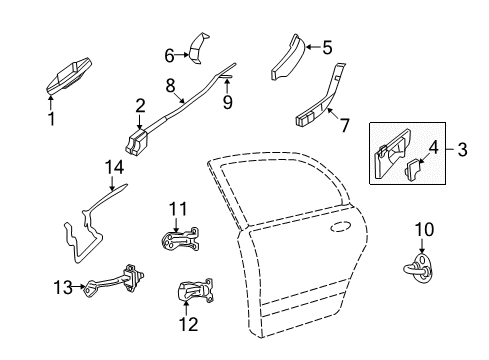 2007 Kia Optima Rear Door Regulator Assembly-Rear Door Diagram for 834012G010