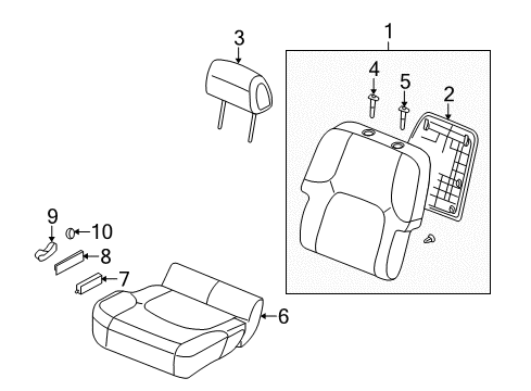 2009 Nissan Frontier Power Seats Cushion Assembly - Front Seat Diagram for 87300-ZL52C