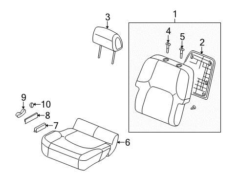 2012 Nissan Frontier Power Seats Cushion Assembly - Front Seat Diagram for 87300-9BA8E