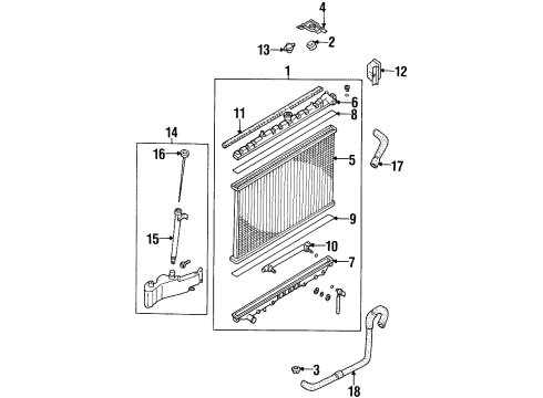 1994 Nissan 300ZX Radiator & Components Radiator Assy Diagram for 21460-30P10