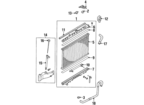 1994 Nissan 300ZX Radiator & Components Hose-Radiator Diagram for 21501-30P60