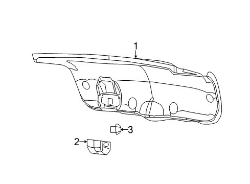 2013 Chrysler 300 Interior Trim - Trunk Lid Cover-DECKLID Interior Trim Diagram for 55315128AE