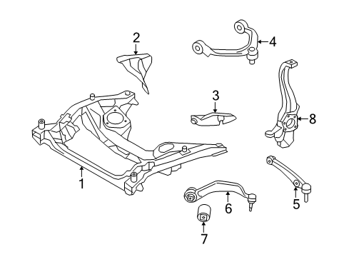 2013 BMW 740Li Front Suspension, Ride Control, Stabilizer Bar, Upper Control Arm, Suspension Components Heat Protection Plate Right Diagram for 31146780418