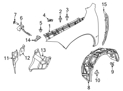 2017 Ram 1500 Fender & Components Screw-HEXAGON Head Diagram for 6506570AA