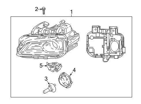 2020 Hyundai Kona Headlamps Headlight Full Led Left Driver Side Diagram for 92101-J9220