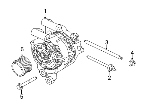 2016 Ford Fusion Alternator Alternator Diagram for HU2Z-10V346-CLRM