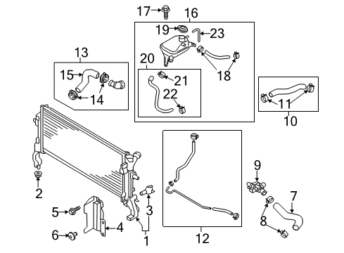 2020 Hyundai Elantra Radiator & Components Radiator Assy Diagram for 25310-M6400