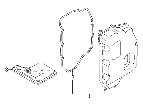 2020 Ford Transit Connect Automatic Transmission Filter Diagram for JM5Z-7153-D