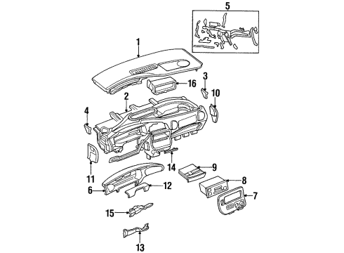 2000 Chrysler Grand Voyager Instrument Panel Control Diagram for 4677981AB