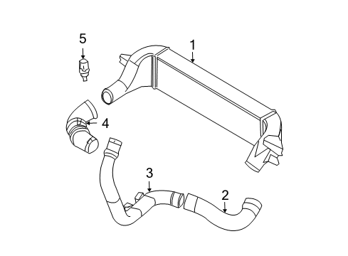 2005 Dodge Neon Intercooler Cooler-Charge Air Diagram for 5278944AD