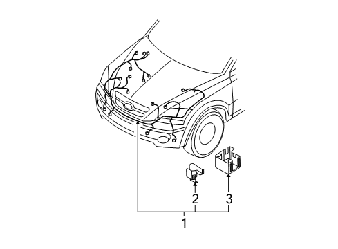 2004 Kia Sorento Wiring Harness Connector Box Diagram for 912103E900