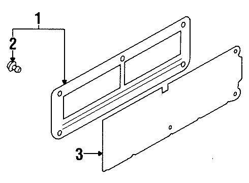 2000 Kia Sportage Interior Trim - Tail Gate Screen-Back Door Diagram for 0K01162861