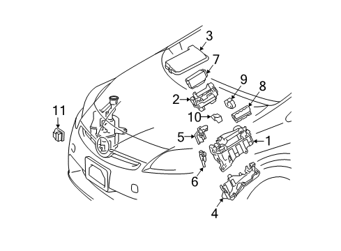 2012 Toyota Prius Plug-In Electrical Components Relay, Integration Diagram for 82641-71010