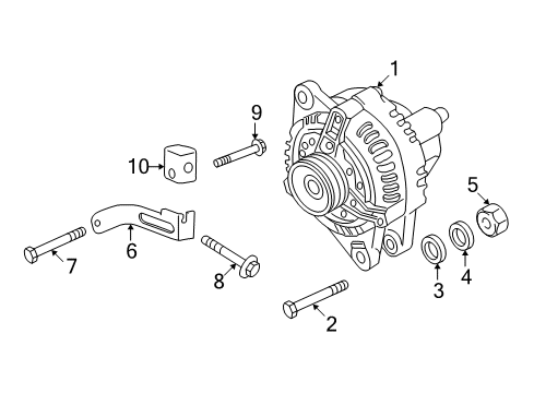 2005 Kia Spectra Alternator Reman Alternator Diagram for 3730022650RU