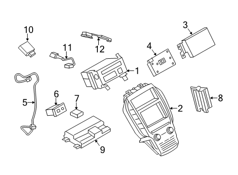 2017 Lincoln MKC Sound System Transceiver Diagram for GJ7Z-19A387-B