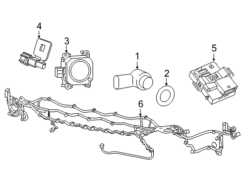 2019 Jeep Cherokee Parking Aid Sensor-Adaptive Speed Control MODU Diagram for 68324072AH