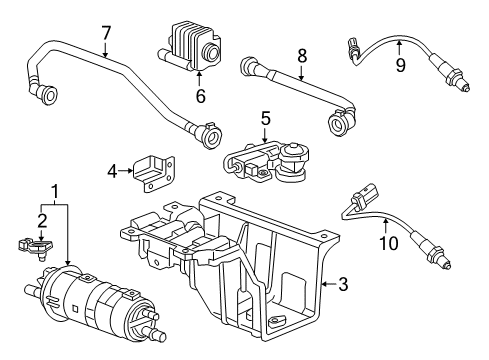 2019 Chevrolet Volt Powertrain Control Vacuum Hose Diagram for 23147066