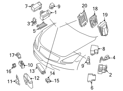 2010 Infiniti G37 Window Defroster Cover USM Diagram for 284B8-1BN0A