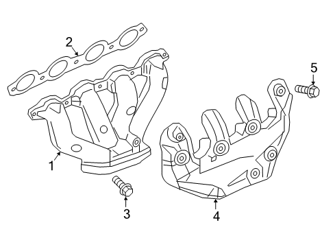 2017 Cadillac CTS Exhaust Manifold Heat Shield Diagram for 12629723