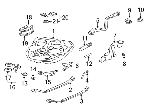 1996 Honda Civic Fuel Supply Valve (Two-Way) Diagram for 17371-S04-003