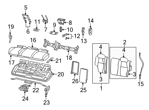 2007 Jeep Grand Cherokee Rear Seat Components Bezel-Seat Belt Diagram for 1AP311J3AA