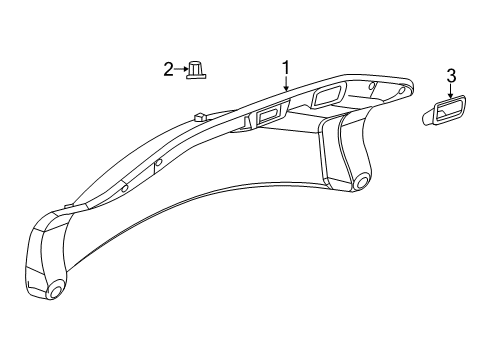 2014 Cadillac XTS Interior Trim - Trunk Lid Trunk Lid Trim Diagram for 22969431