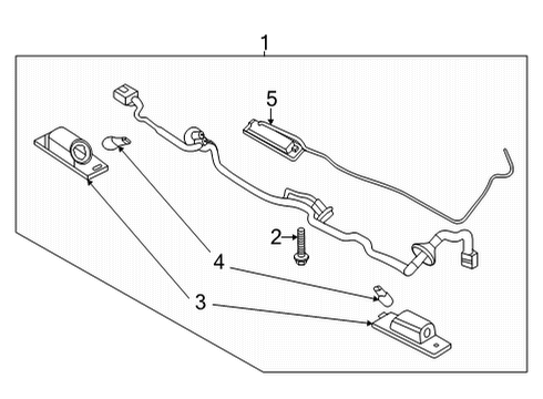 2021 Kia Seltos Bulbs Tail Gate Handle Assembly Diagram for 81820Q5000