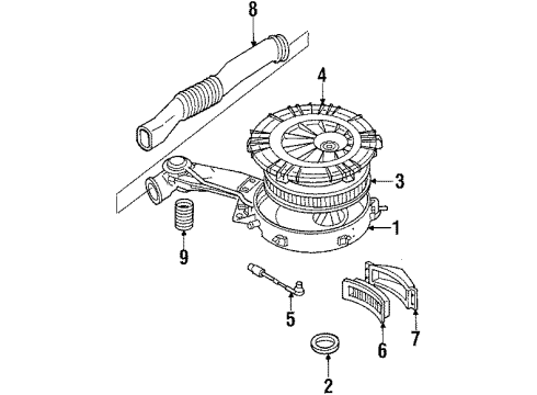 1988 Dodge Colt Filters Part Diagram for MB433774