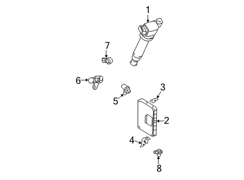 2005 Toyota Sienna Ignition System ECM Upper Bracket Diagram for 89667-08030