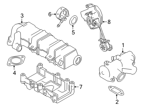 2020 Ram 3500 EGR System Sensor-Crossover Tube EGR TEMPERAT Diagram for 68447571AA