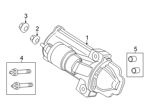 2019 Ford Transit-350 Starter Starter Stud Diagram for -W708140-S437