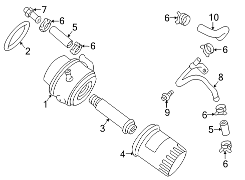 2002 Pontiac Aztek Oil Cooler Cooler, Engine Oil Diagram for 24504105