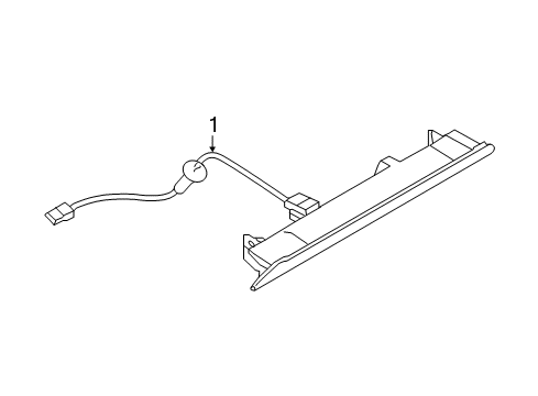 2018 Nissan Rogue Sport High Mount Lamps Stop Lamp Assembly-High Mounting Diagram for 26590-DF30B