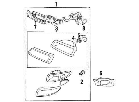 2002 Pontiac Grand Prix Bulbs Capsule/Headlamp/Fog Lamp Headlamp Diagram for 19149891