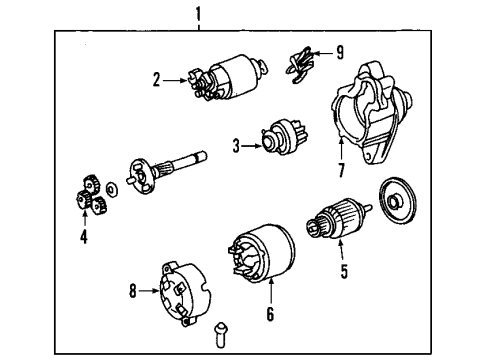 2005 Toyota Matrix Starter End Frame Diagram for 28130-21060