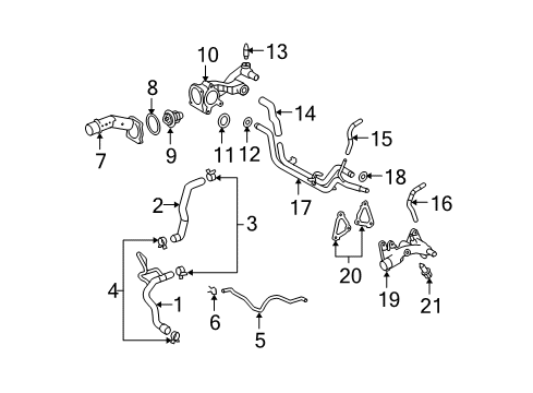 2007 Lexus RX350 Powertrain Control Engine Control Computer Diagram for 89661-0E111