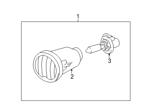 2006 Toyota Sequoia Fog Lamps Fog Lamp Assembly Diagram for 81210-0C021